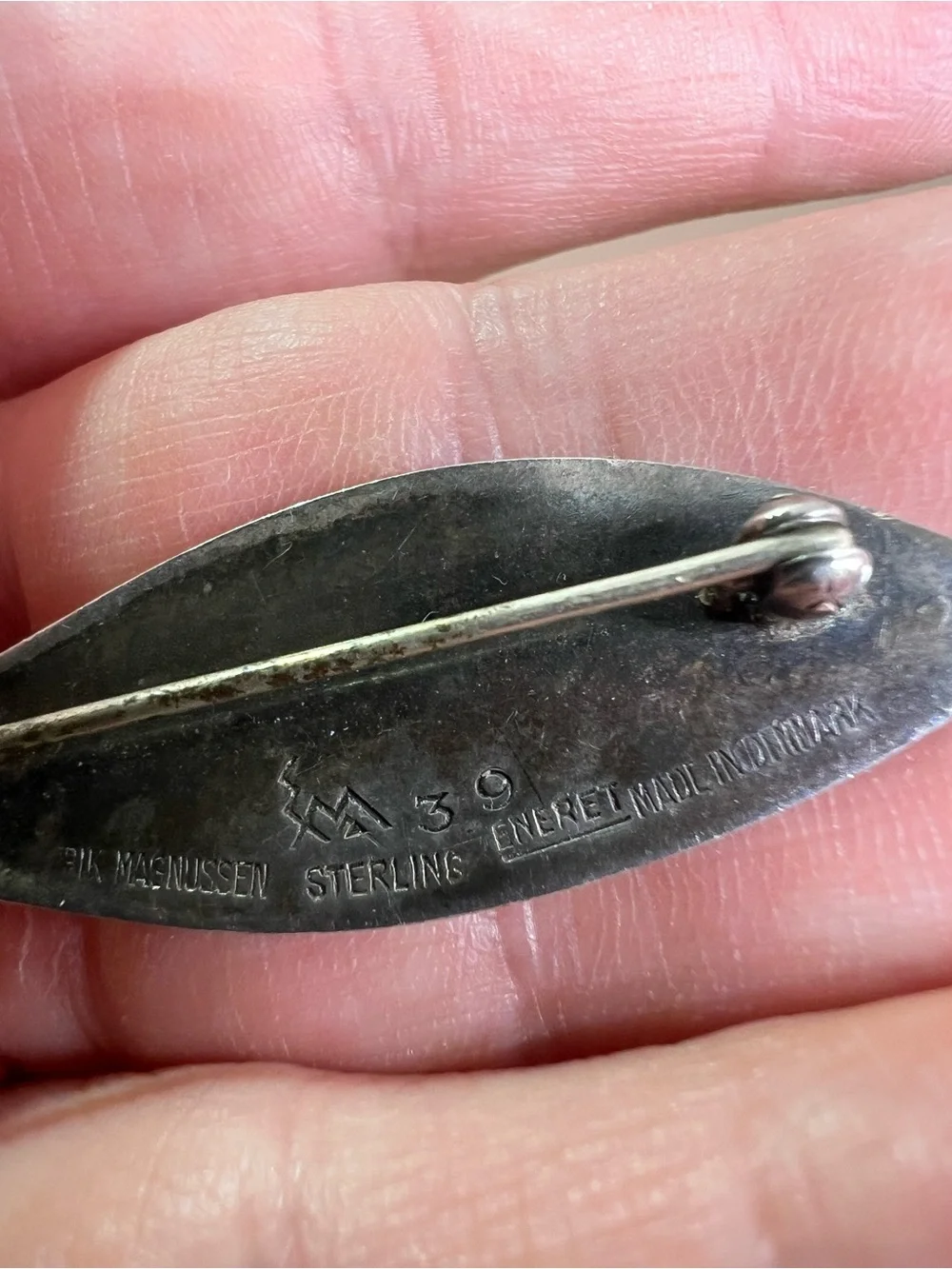Vintage Sterling Erik Magnussen 1950s Enamel Fish Brooch